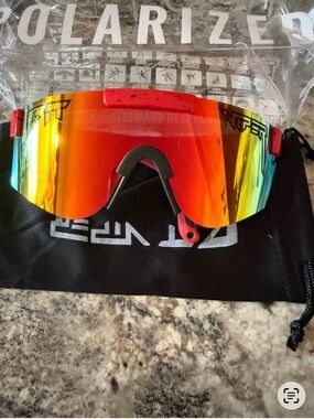 Pit Viper Kids Sunglasses Red Orange Yellow Mirrored Lens